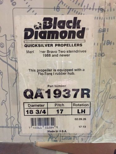 Mercrusier black dia 3 blade 18 3/4 dia 17 pitch lh for bravo ii 1998 &amp; up