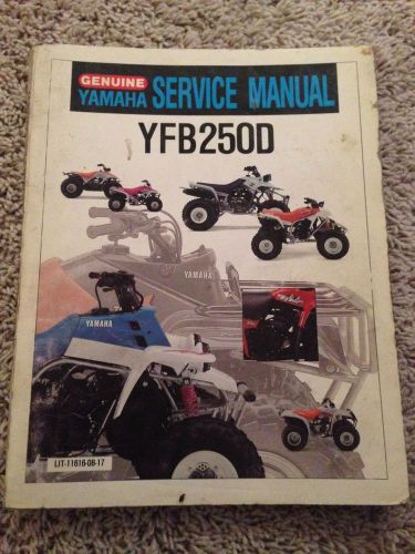 Yamaha service manual for 1992 yfb250d