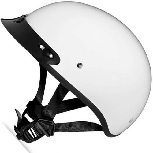 Smallest dot ever! daytona gloss white motorcycle half helmet visor size large