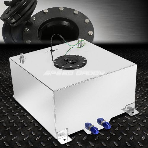 10-gallon polished aluminum racing/drift/street fuel cell gas tank+level sender