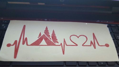Love camping vinyl decal *red** last one*