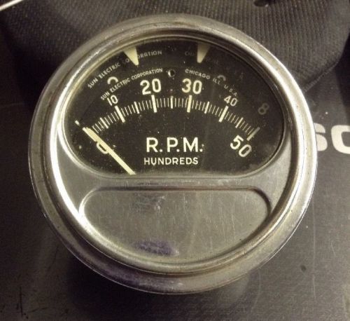 Used vintage sun tachometer model rc 85 0-50 rpm rat rod tach