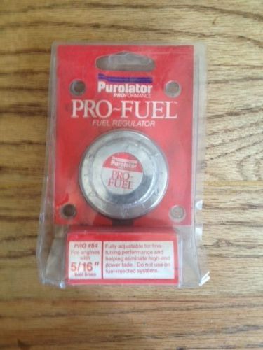 5/16&#034; chrome pro-fuel regulator (for pressures up to 10lbs), purolator pro # 54