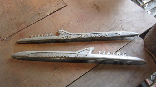 1958 chevrolet  viking 60 series 2-ton truck  fender emblems