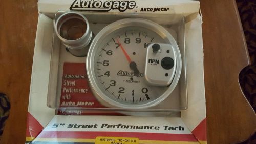 Auto meter 233911 autogage shift-lite gauge tachometer 10,000 rpm 5&#034; electrical
