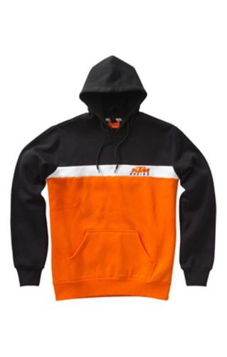 New ktm team hoodie men&#039;s pull over hooded sweat jacket black/orange $49.99!