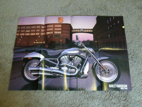 Harley davidson vrsca v-rod motorcycle poster sales brochure 2001