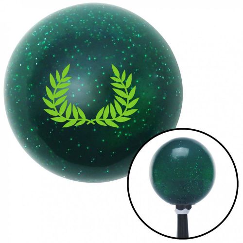 Green hawaiian leaf #2 green metal flake shift knob  with 16mm x 1.5 insert