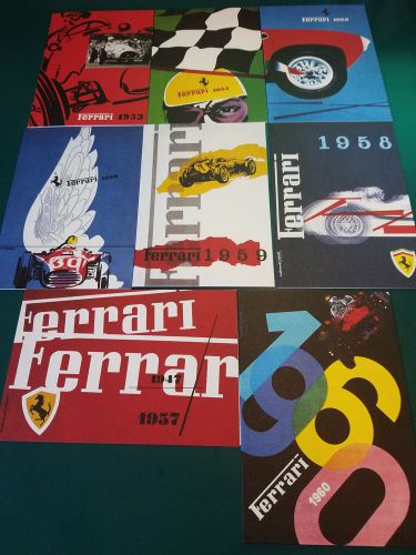 Ferrari store 1954 - 1960  yearbook note card (8) set vintage  new in box