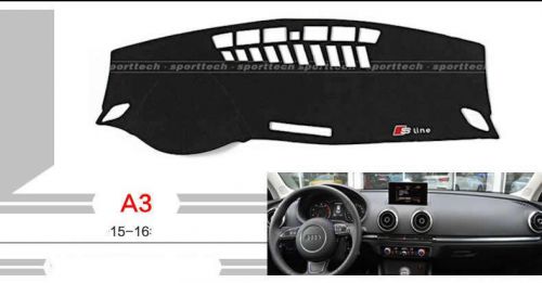 Anti-glare polyester fiber instrument panel embroidery mat for audi a3 2015-16