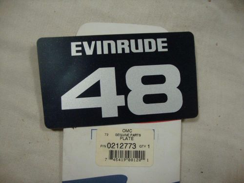 New genuine evinrude 48 front decal plate cowl