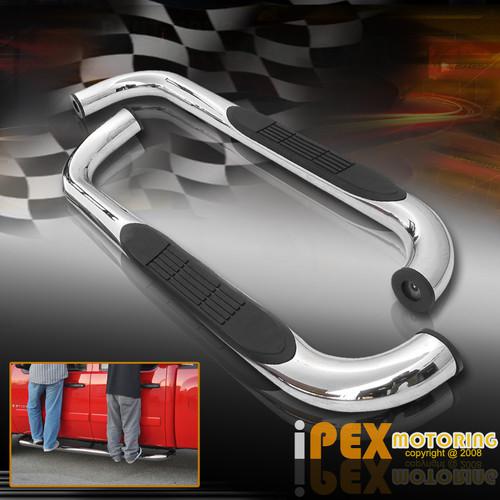 Chrome 3" side step nerf bars running boards kit for 1987-2006 jeep wrangler
