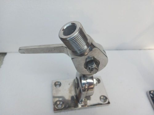 Tp marine, stainless steel chrome heavy duty rachet antenna mount