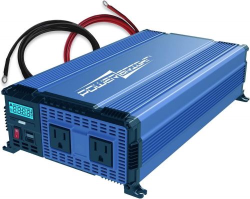 Powerbright 2000 watt 12v power inverter dual usb &amp; ac outlets easy to install