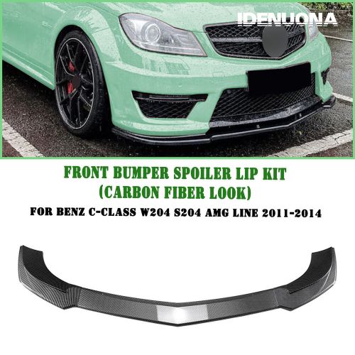 Front Bumper Spoiler Lip Kit For Benz C-Class W204 S204 AMG Line 2011-2014 New, US $81.34, image 14