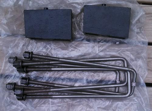 4" lift blocks and 15" u bolts silverado sierra