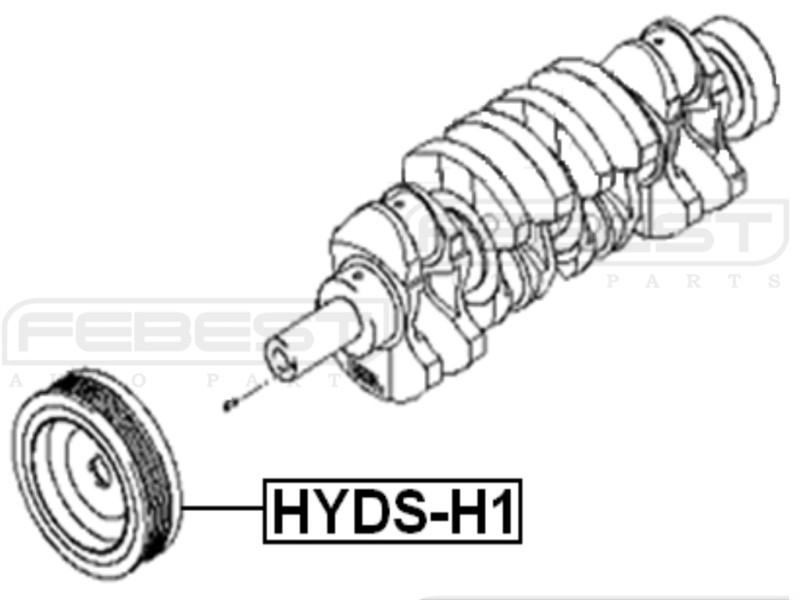 CRANKSHAFT PULLEY ENGINE - Febest # HYDS-H1, US $134.95, image 2