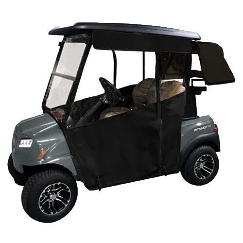 Jet Black Golf Cart Cover – Track-Style Sunbrella Canvas, US $337.98, image 5