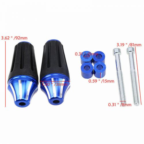 2 Pcs Motorcycle Bike CNC Frame Slider Scratch Crash Pads Falling Protector PSB, US $17.89, image 8