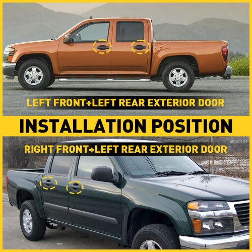 4pcs Front Rear Door Handle Exterior For 2004-2012 GMC Canyon Chevy Colorado, US $40.99, image 3