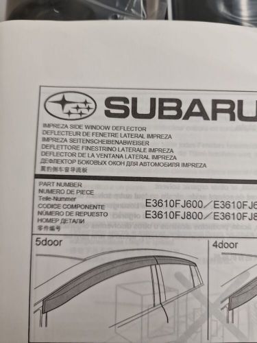 E3610FJ600 Door Visor 5d Subaru IMPREZA Genuine OEM Part, US $, image 3