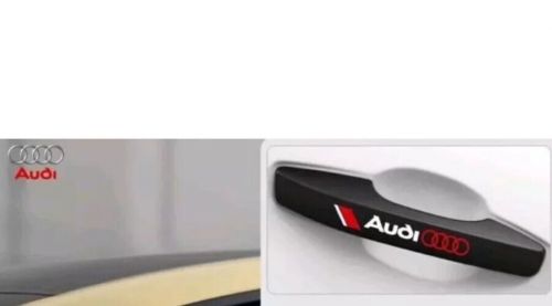 4x car door handle sticker car badge accessories for audi qatro s rope rs a4 b8 b6-