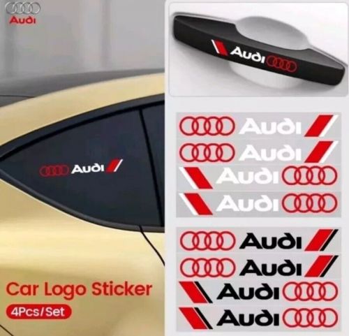 4x car door handle sticker car badge accessories for Audi QATRO S Rope RS A4 B8 B6-, US $, image 2