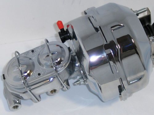 Chrome 9" Dual Power Brake Booster Master Cylinder Bracket Clevis Kit DISPLAY, US $179.87, image 2