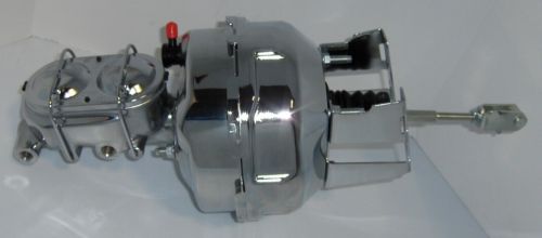 Chrome 9" Dual Power Brake Booster Master Cylinder Bracket Clevis Kit DISPLAY, US $179.87, image 8