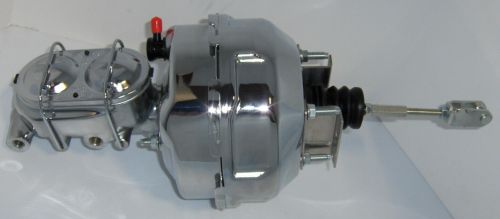 Chrome 9" Dual Power Brake Booster Master Cylinder Bracket Clevis Kit DISPLAY, US $179.87, image 10