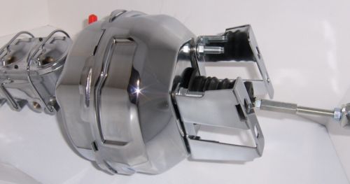 Chrome 9" Dual Power Brake Booster Master Cylinder Bracket Clevis Kit DISPLAY, US $179.87, image 20