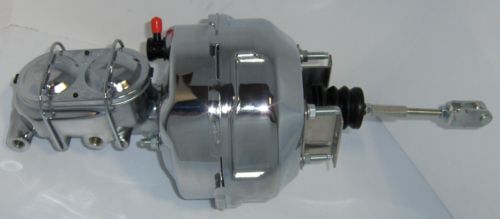 Chrome 9" Dual Power Brake Booster Master Cylinder Bracket Clevis Kit DISPLAY, US $179.87, image 21