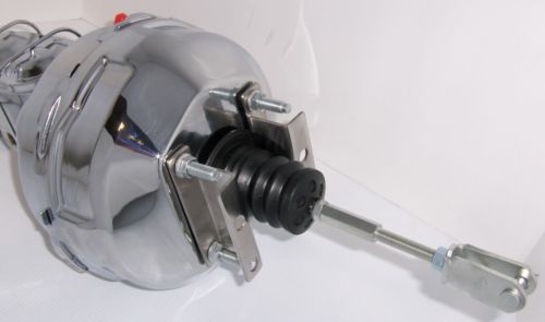 Chrome 9" Dual Power Brake Booster Master Cylinder Bracket Clevis Kit DISPLAY, US $179.87, image 22