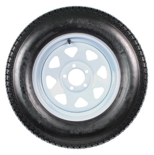 Eco Trailer Tire On Rim ST205/75D15 LRC 5 Lug 5 in. Center 5-5 White Spoke Wheel, US $136.96, image 4
