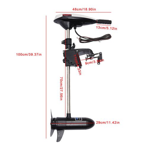 45lbs Outboard Motor Heavy Duty Inflatable Trolling Fishing Boat Electric Engine, US $108.03, image 5