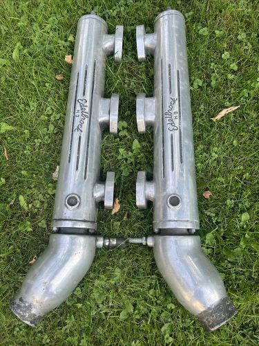 Pontiac Edelbrock M3 Marine Exhaust Manifold Header Logs Jet Boat Vintage 455, US $699.00, image 10