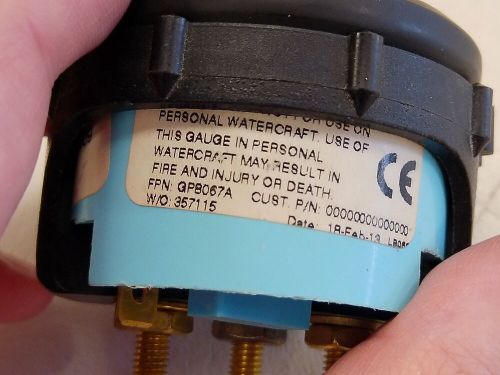 FARIA FUEL GAUGE 2" GP8067A BLACK MARINE BOAT, US $24.95, image 3