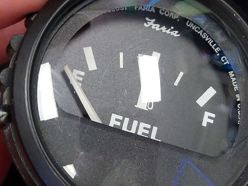FARIA FUEL GAUGE 2" GP8067A BLACK MARINE BOAT, US $24.95, image 4