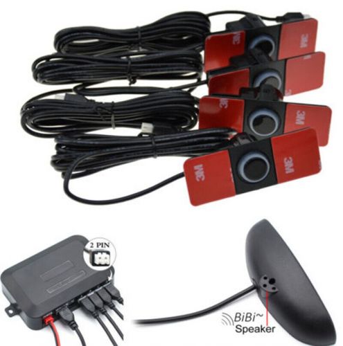 Rear Buzzer Radar System Kit Sound Alarm 4 Parking Sensors Car Reverse Backup, US $29.79, image 6