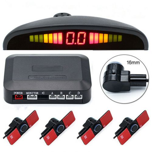 Rear Buzzer Radar System Kit Sound Alarm 4 Parking Sensors Car Reverse Backup, US $29.79, image 11