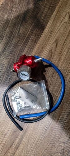 EMUSA Aluminum Fuel Pressure Regulator Gauge/Hose Red Turbo, US $25.00, image 2
