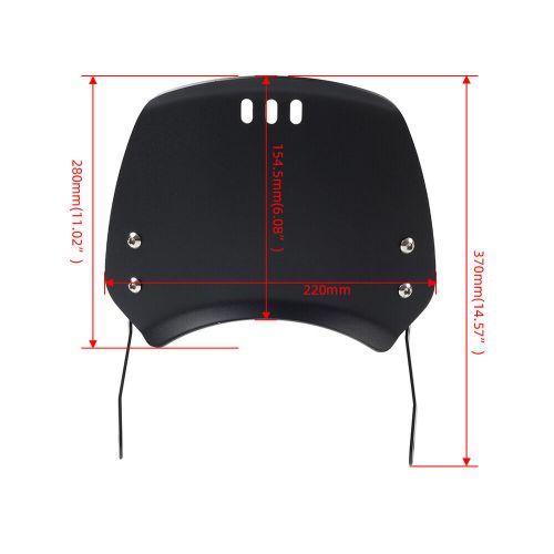 Universal Motorcycle Windshield Windscreen W/Bracket For 6-8'' Round Headlight, US $, image 6
