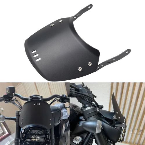 Universal Motorcycle Windshield Windscreen W/Bracket For 6-8'' Round Headlight, US $, image 12
