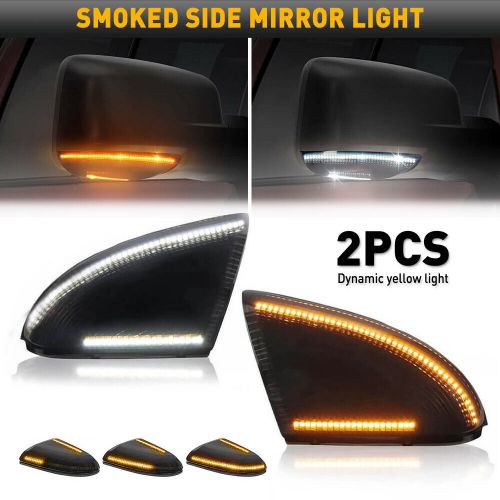 White Amber LED Puddle Lights For 09-22 Dodge RAM Side Mirror Lights Signal Lamp, US $39.99, image 2