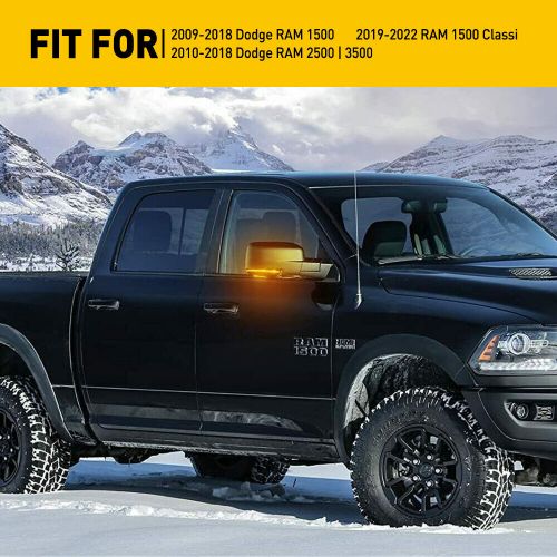 White Amber LED Puddle Lights For 09-22 Dodge RAM Side Mirror Lights Signal Lamp, US $39.99, image 4