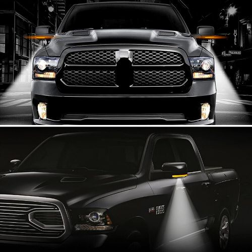 White Amber LED Puddle Lights For 09-22 Dodge RAM Side Mirror Lights Signal Lamp, US $39.99, image 5