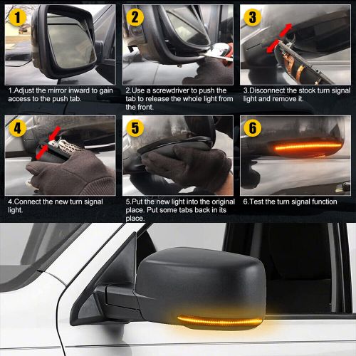 White Amber LED Puddle Lights For 09-22 Dodge RAM Side Mirror Lights Signal Lamp, US $39.99, image 8