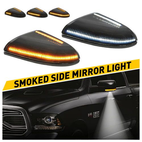 White Amber LED Puddle Lights For 09-22 Dodge RAM Side Mirror Lights Signal Lamp, US $39.99, image 15