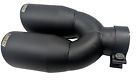 Carven matte black dual exhaust tip 3&#034; inlet, 4&#034; outlet - out of box - bk2
