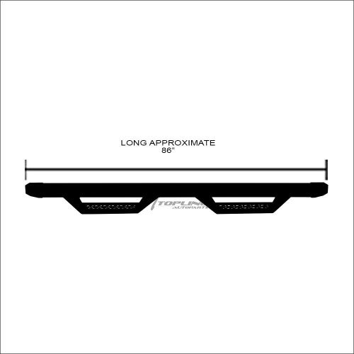 Topline For 2009-2018 Dodge Ram Crew Aluminum Hoop Drop Step Bars v2 - Matte Blk, US $239.00, image 8